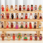 Blosssound 36 piezas de figuras de madera para el aula preescolar