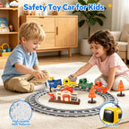 Juego de tren de vapor RC para niños, modelo eléctrico con humo y pistas
