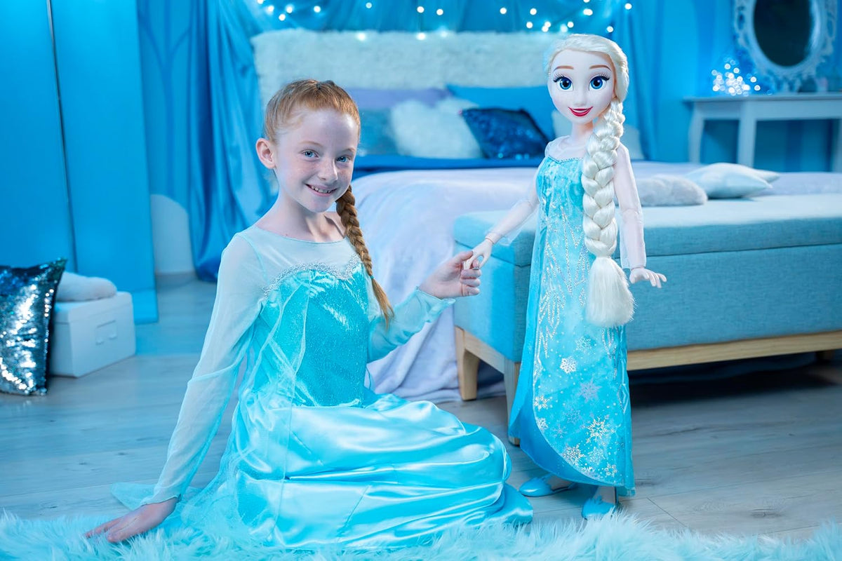 JAKKS Pacific Frozen Playdate Elsa - Muñeca de 32 pulgadas de alto