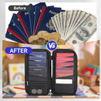 WALNEW Soporte para pasaporte, familia de viaje para 10, cartera de
