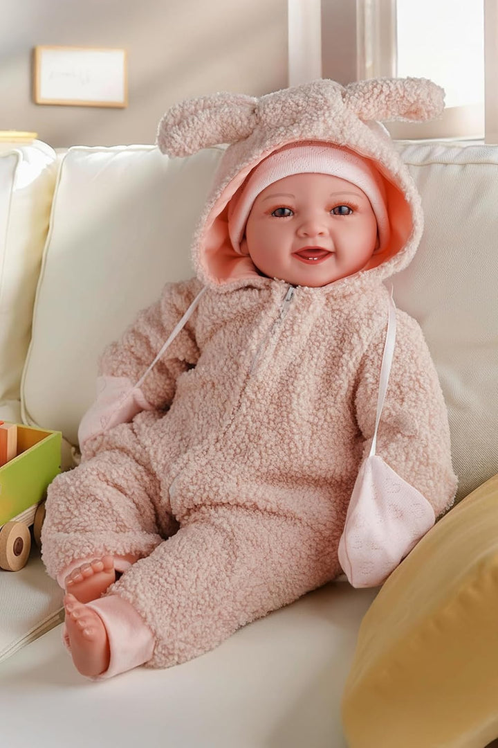 BABESIDE Muñeca de bebé suave de 15 pulgadas con juego de alimentac...