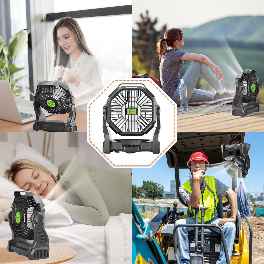 TDLOL Ventilador de Camping Portátil Recargable para Tienda de Camp...