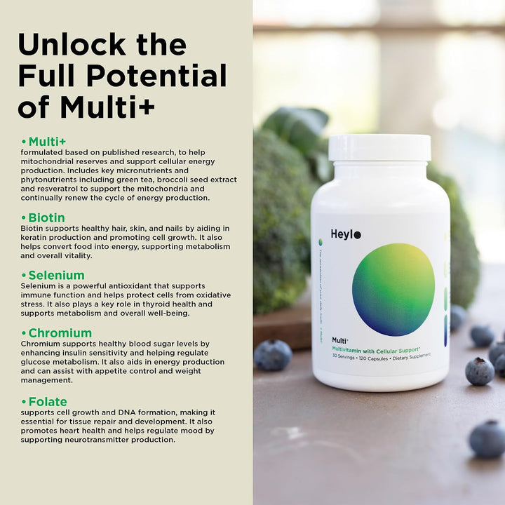 Heylo Multi+ Suplemento multivitamínico avanzado \u2013 Aumenta la...