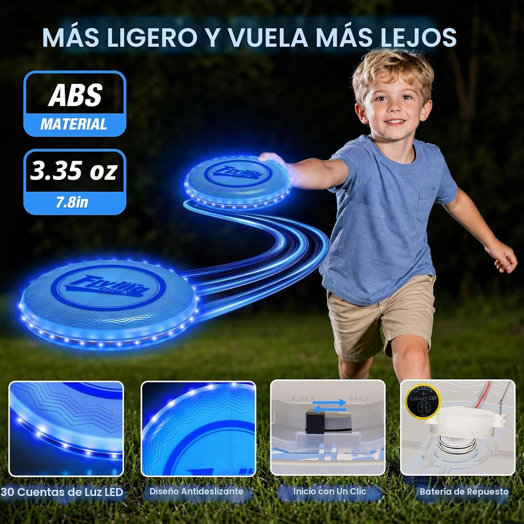 2 Pack Light up Flying Discs para Kids Adults