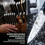 Dalstrong Juego de 18 cuchillos colosales de acero alemán de alto carbono