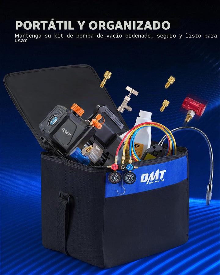Orion Motor Tech R1234yf Bomba de vacío de AC y juego de manómetros...