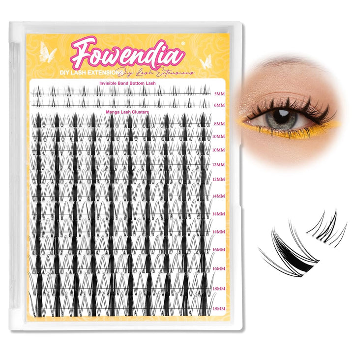 Fowendia Manga Lash Clusters Wanna Be 8-18mm, racimos de pestañas d...