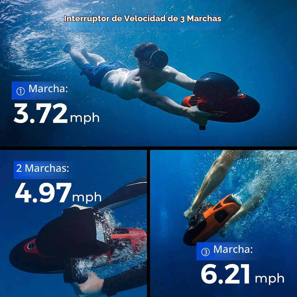 sublue Vapor Pump-Jet Underwater Scooter 3 Gear Speed 60 Minutes 10km/h 21kgf para Free Diving Scuba Diving Snorkeling