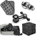 5 piezas de juguetes para ansiedad para adultos y adolescentes, masilla magnética, accesorios deslizantes, juguetes giratorios de metal, cubo de oficina, juguete sensorial para autismo, TDAH, alivio del estrés, artículos de ansiedad, regalo para adolescen
