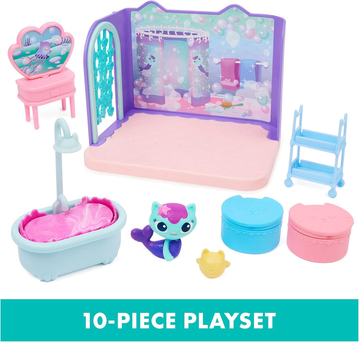 Casa de muñecas de Gabby, Baño para acicalarte y mimarte con figura...