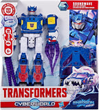 Transformers CYBERWORLD Soundwave Deep Sea Explorer, Energon Surge | Figura de acción de 9 pulgadas con cambio rápido al modo submarino | Juguetes robot para niños mayores de 6 años