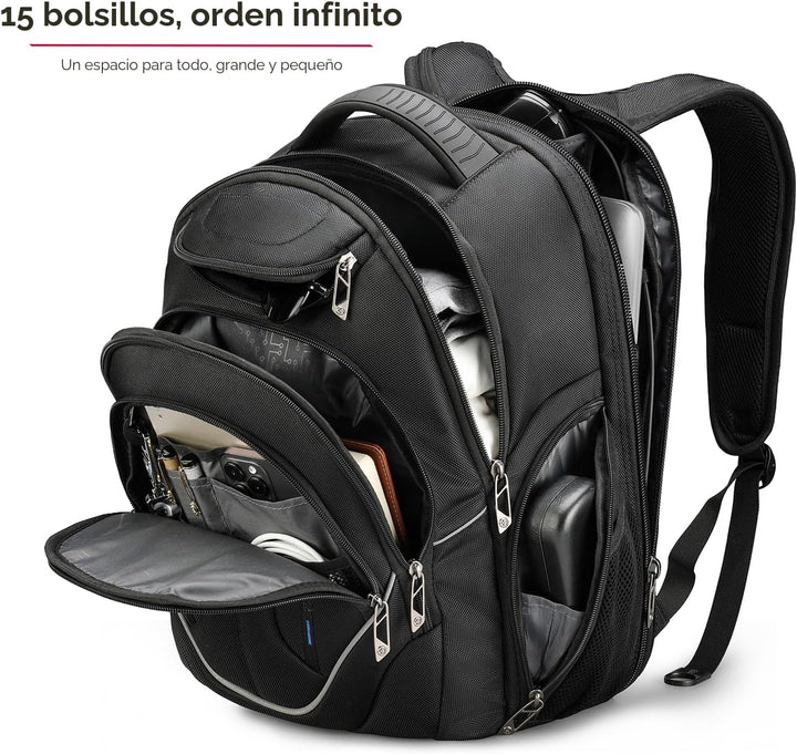 Swissdigital Design TSA - Mochila para laptop de negocios para homb...
