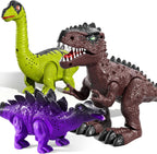 TEMI Paquete de 3 juguetes eléctricos de dinosaurio