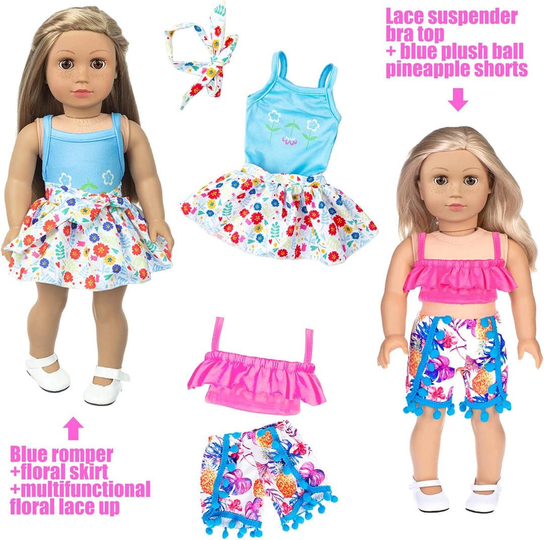 iBayda - 10 juegos de ropa de moda para muñecas de 18 pulgadas, inc...
