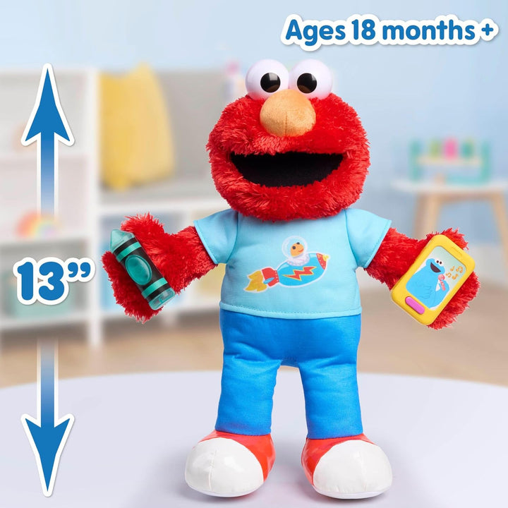 SESAME STREET Just Play - Peluche Elmo de 13 pulgadas con