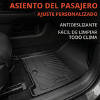 Alfombrillas personalizadas para Hyundai Santa Fe de 6 y 7 asientos (híbridos y de gas) 2024 2025 2026 (híbridos y gas), protección TPE para todo tipo de clima, alfombrilla de carga con alfombrilla de
