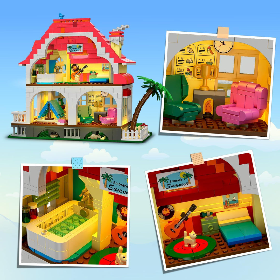 HOGOKIDS Juego de construcción de casa para niñas con