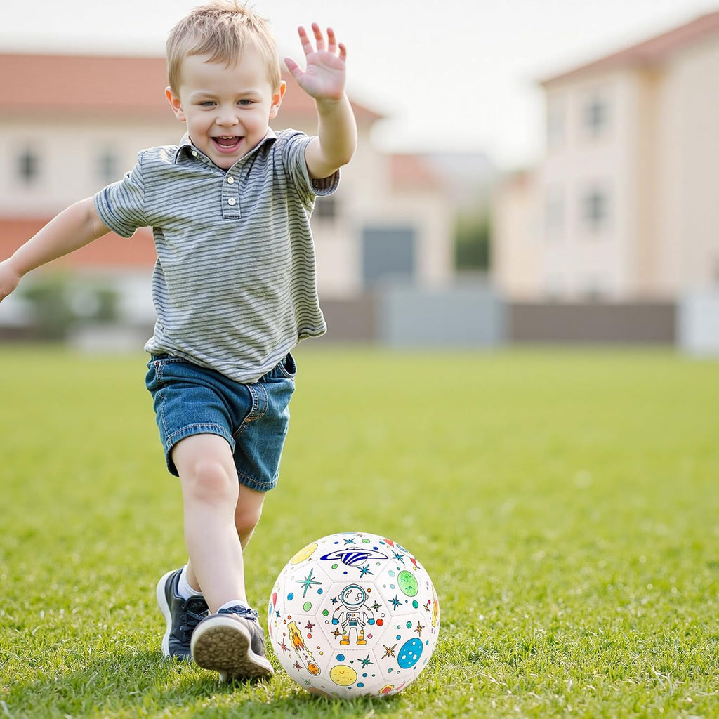 EVERICH TOY - Pinta tu propia pelota de fútbol, juguetes de astronauta, regalo de fútbol para niños