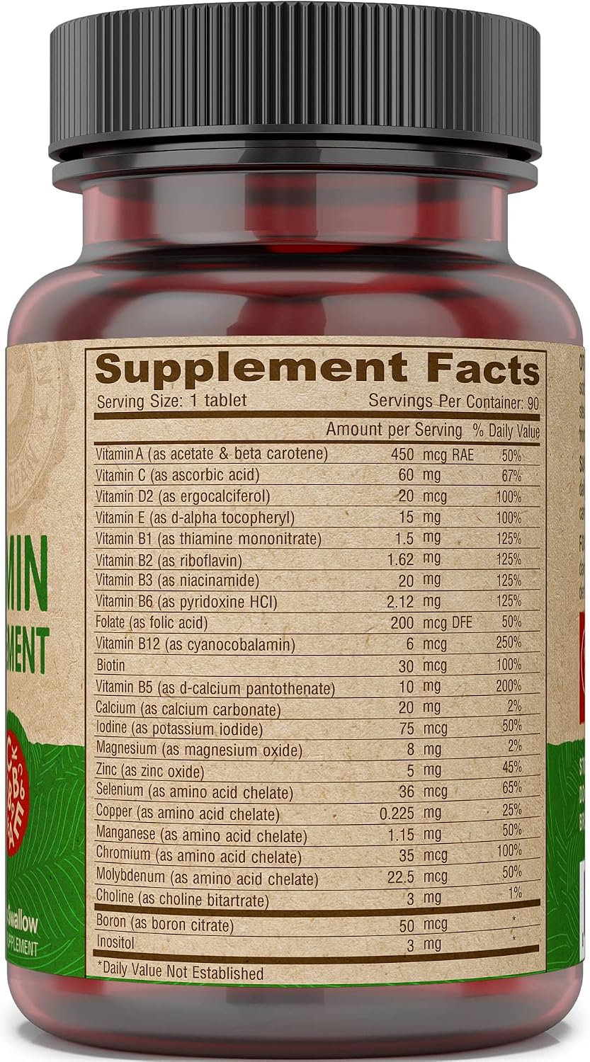 DEVA Suplemento multivitamínico y mineral vegano sin hierro, paquet...