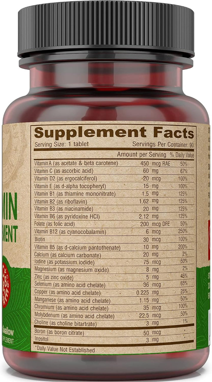 DEVA Suplemento multivitamínico y mineral vegano sin hierro, paquet...