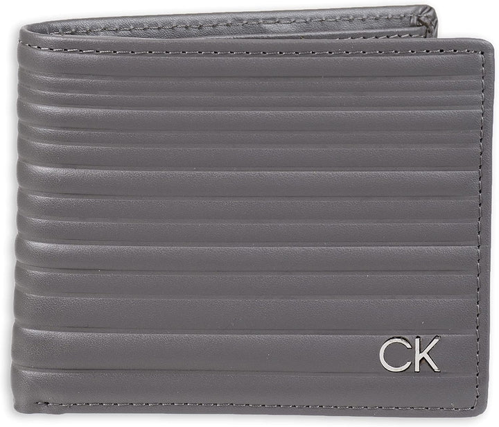 Calvin Klein Billetera plegable minimalista de piel RFID para hombr...