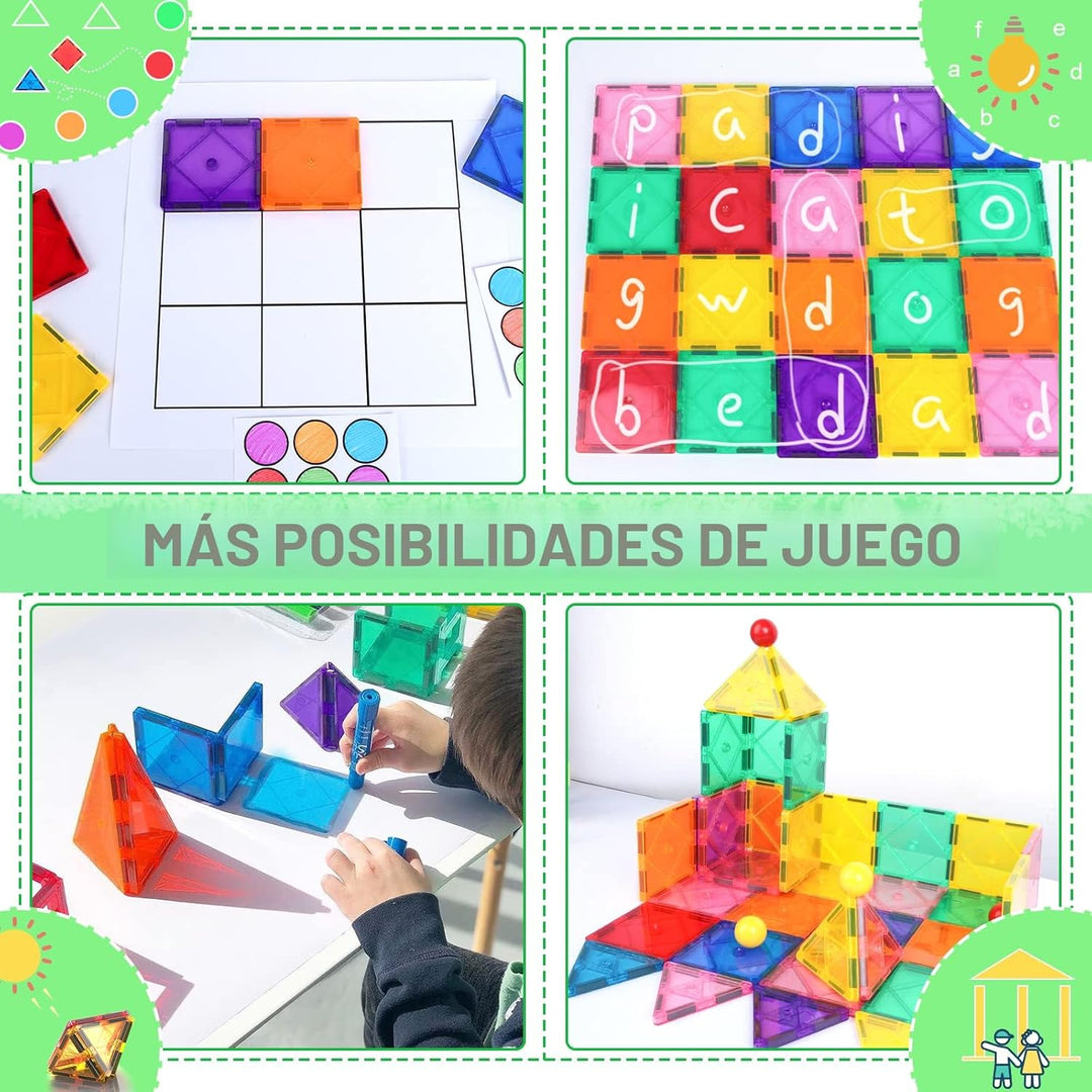 Soyee Bloques de construcción magnéticos para niños de 3 a
