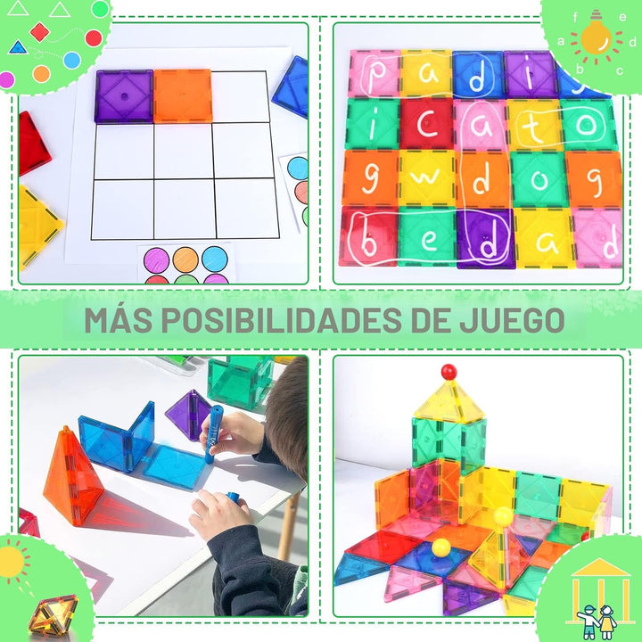 Soyee Bloques de construcción magnéticos para niños de 3 a