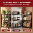 Estantes de almacenamiento pequeños, estantería de metal de 3 niveles con patas niveladoras, organizador de estantes compacto para organización de garaje, cocina, despensa y armario, 17.7 x