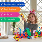 Clixo Rainbow Pack, juguetes magnéticos flexibles para construir para niños (42 Pc, 4+)