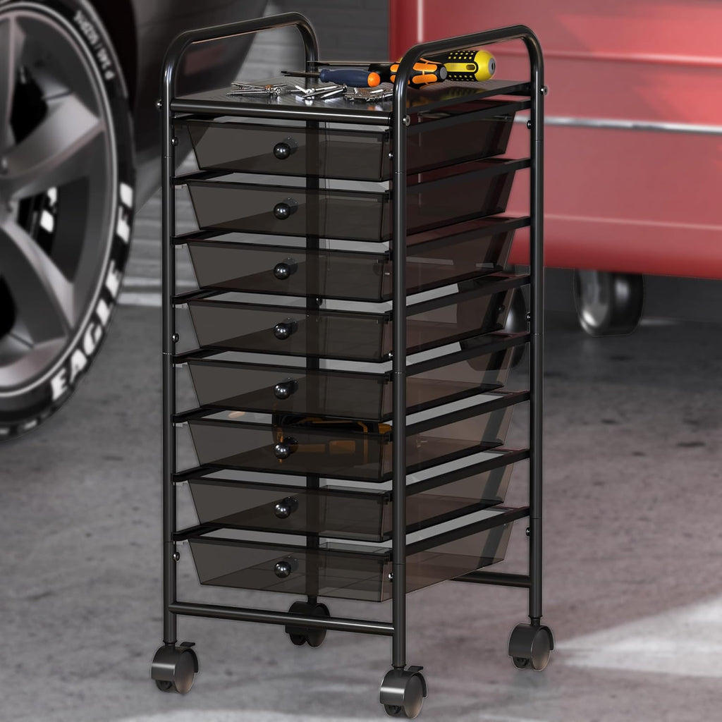 Lámpara Simple Houseware Carrito utilitario con ruedas de 8 cajones, almacenamiento