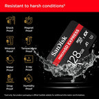SanDisk Tarjeta microSD Express de 128 GB - Funciona con Nintendo