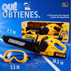 Motosierra de Juguete para Niños - Herramienta de Imaginación con Gafas de Protección para Niños 3+