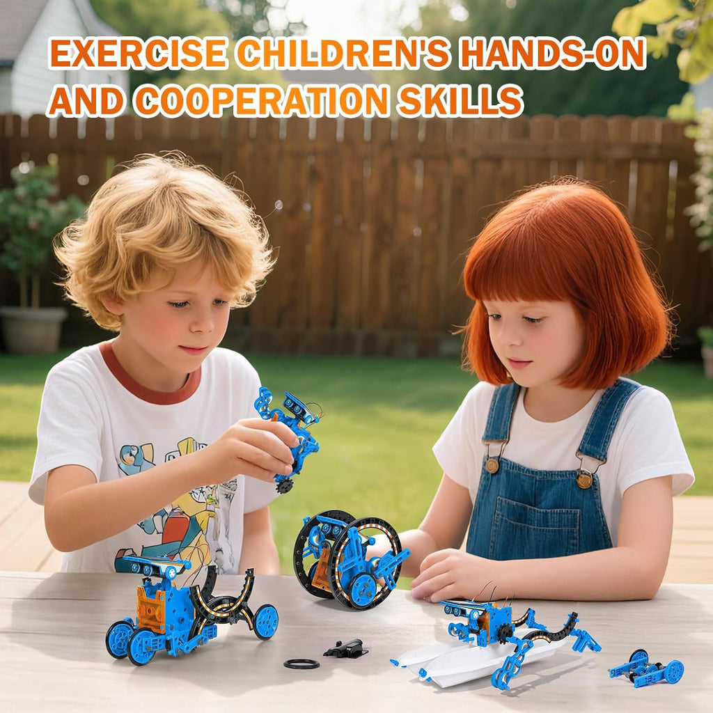 AESGOGO Kits de robot de energía solar STEM 12 en 1, juguetes para niños de 8 a 13 años, kit de construcción de robot educativo científico para niños, juego de experimentos de bricolaje, regalos de cumpleaños para niños de 8, 9, 10, 11, 12 años, niños y