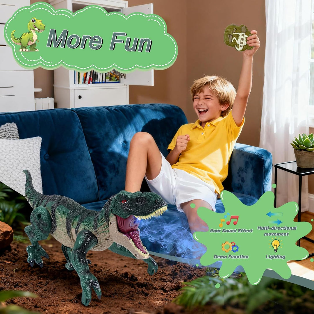 MagicKidz - Juguetes de dinosaurio de control remoto para