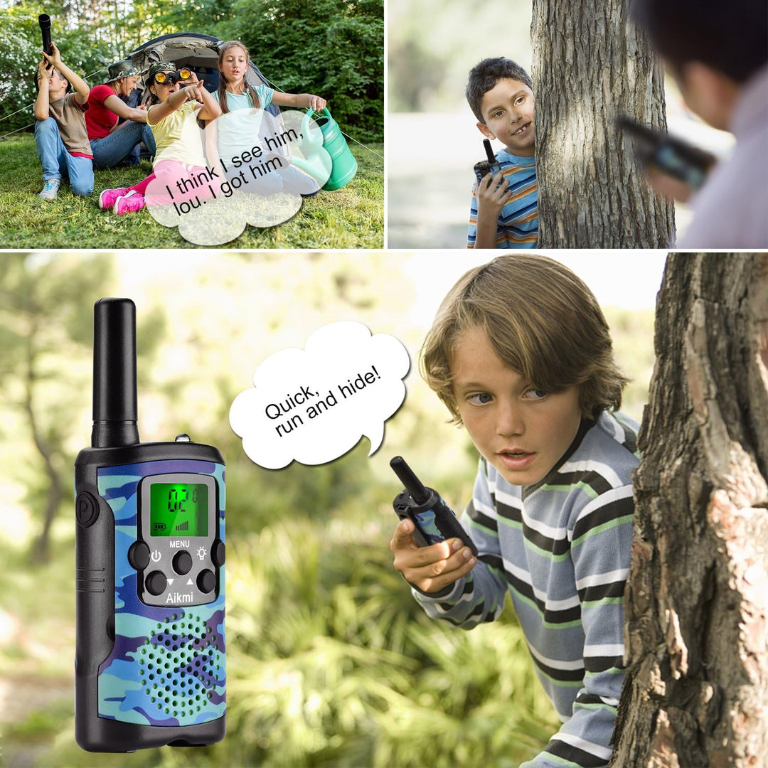 Aikmi - Walkie Talkies para niños, de 22 canales de radio, 2 vías y...