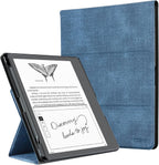 CoBak Funda para lector de libros electrónicos con dos ángulos de visión, funda de piel sintética con encendido automático de reposo, soporte para bolígrafo para lector de libros electrónicos, tela