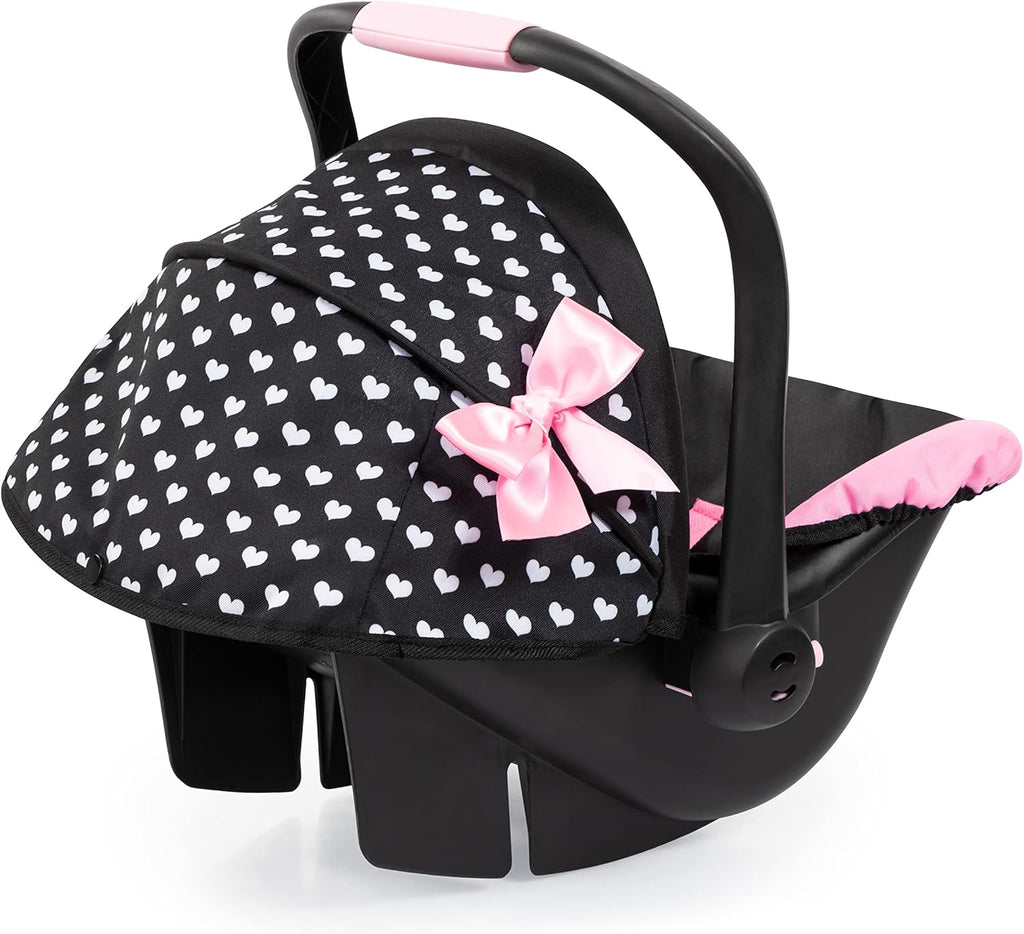 Bayer Design Muñecas: Asiento de Coche Deluxe: Corazones Negro