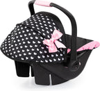 Bayer Design Muñecas: Asiento de Coche Deluxe: Corazones Negro