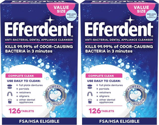 Efferdent Tabletas limpiadoras de dentaduras \u2013 Aparatos dental...