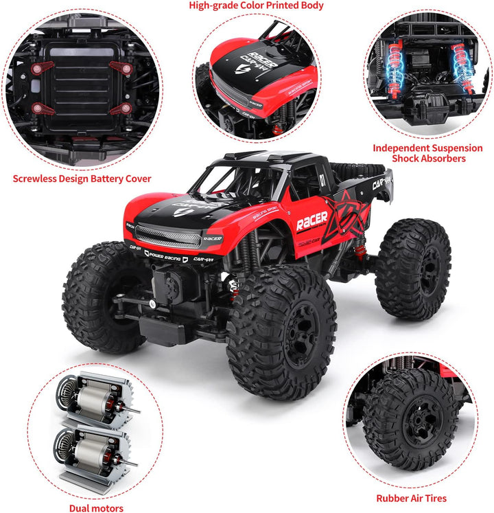 JONEALA Camiones RC 4x4 Todoterreno Impermeables - Coche de Control...