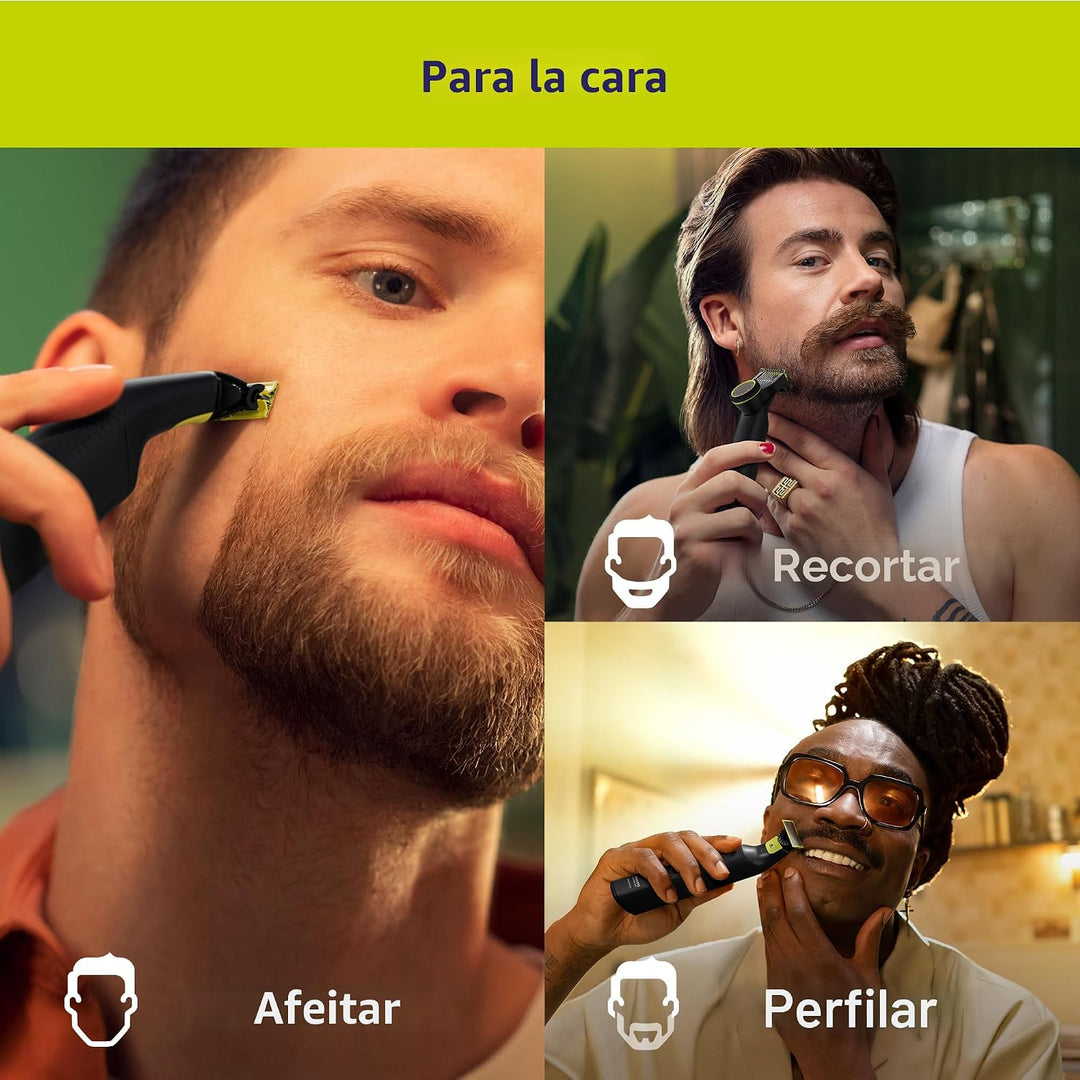 Philips Norelco OneBlade Pro 360 - Afeitadora eléctrica facial + cu...