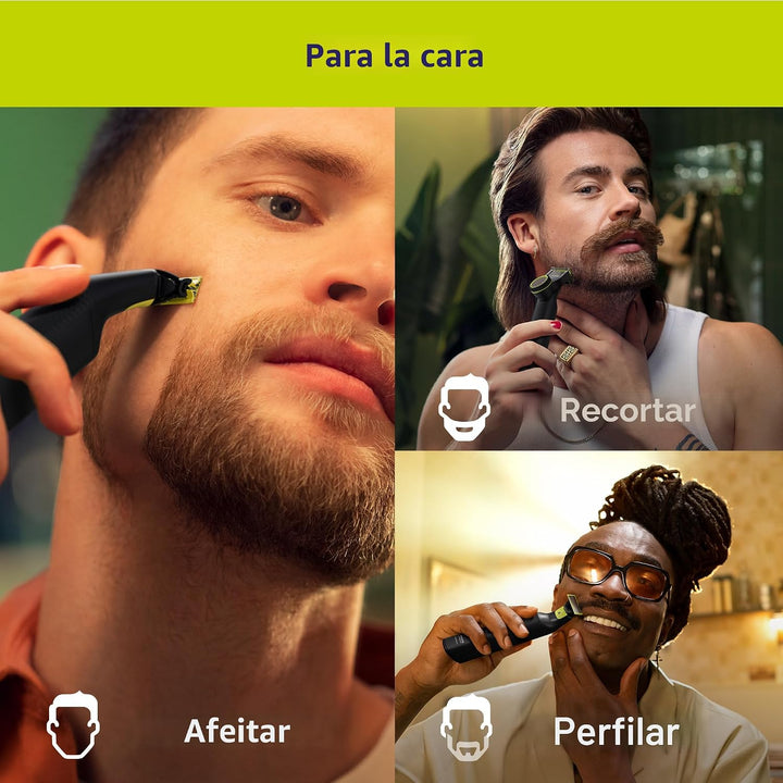 Philips Norelco OneBlade Pro 360 - Afeitadora eléctrica facial + cu...