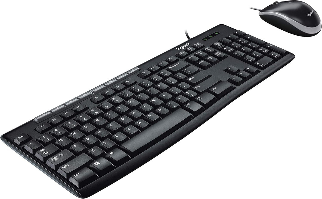 Logitech Media Combo MK200 Teclado de tamaño completo y ratón óptic...