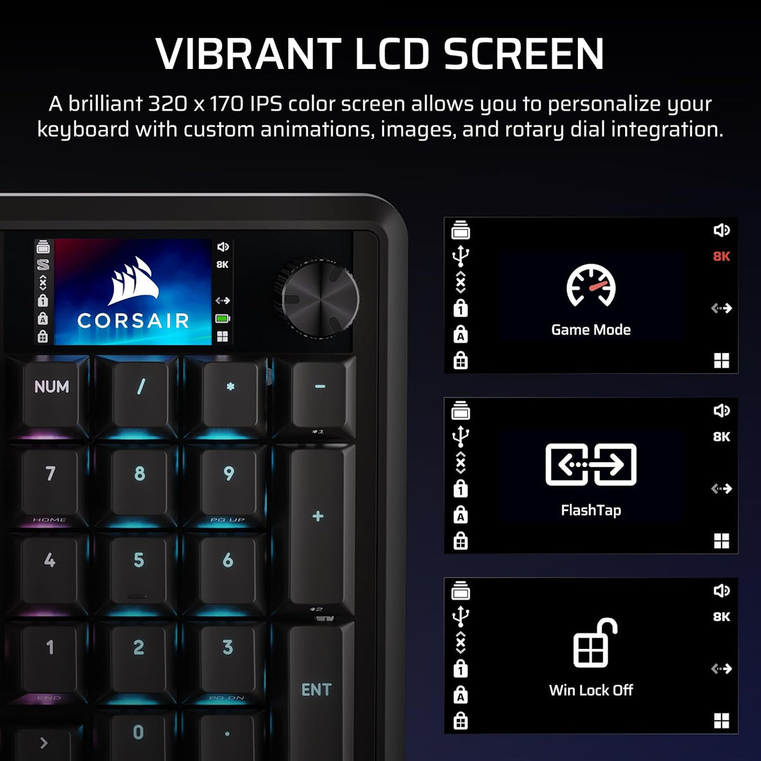 Corsair Teclado mecánico inalámbrico para juegos RGB Vanguard 96 \u...