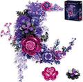 Purple Moon Flower Building Set, Botanicals Wall Art Decor