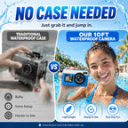 Maxmango Cámara digital submarina D70 4K - Cámara impermeable de 48...