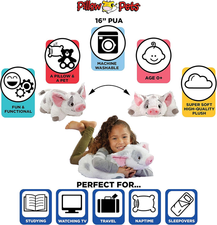 Peluche de Pillow Pets Disney Moana, animal de peluche de 16", Pua