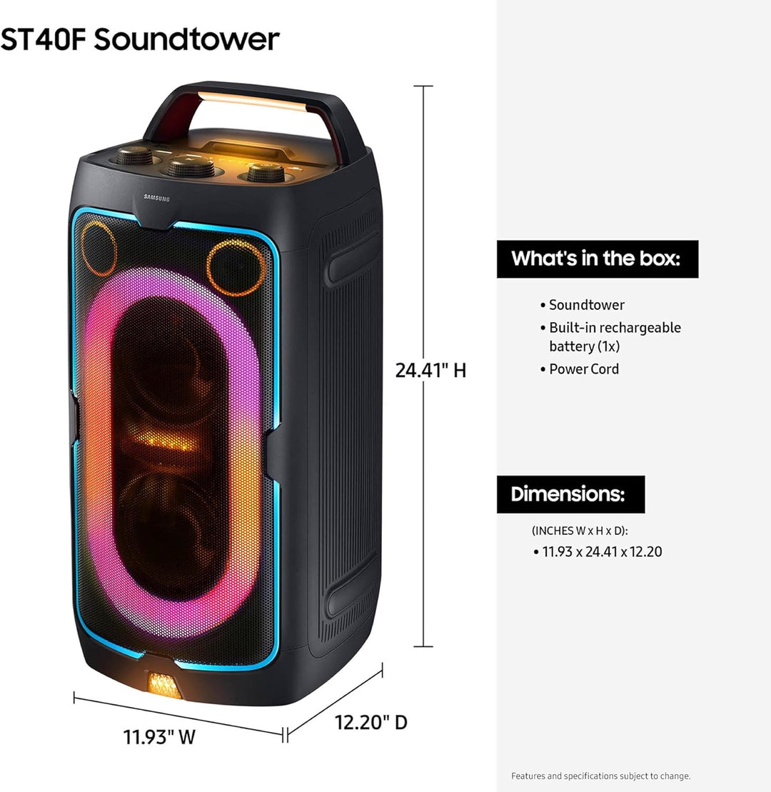 Samsung Sound Tower ST40F - Altavoz portátil para fiestas con bater...