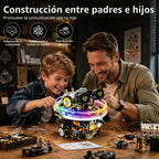 STEM Robot Kit de construcción para niños de 8 a 14 años, 804 piezas de juguete robótico esférico de control remoto y aplicación con expresiones LED y luces Cyberpunk, juego de codificación técnica