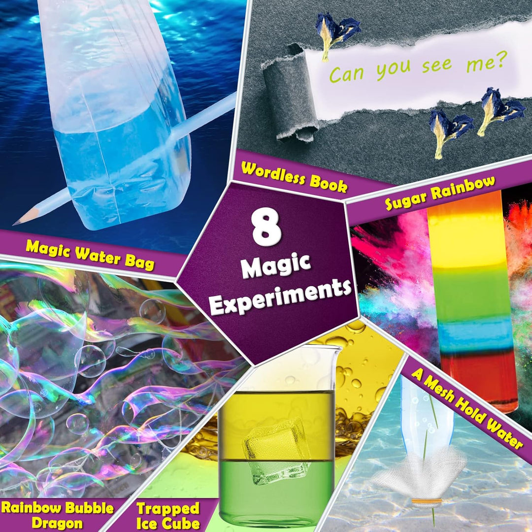 UNGLINGA Kit de ciencia de 30 experimentos para niños con bata de l...
